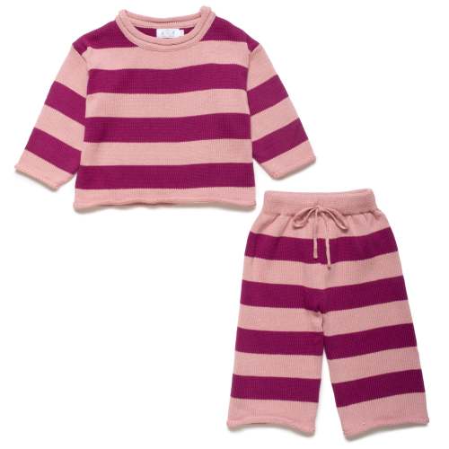 Indie Knit Striped Set