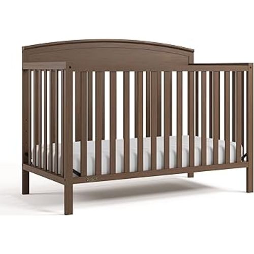Graco Benton 5-in-1 Convertible Crib (Hazelnut) – GREENGUARD Gold Certified, Converts from Baby Crib to Toddler Bed, Daybed and Full-Size Bed, Fits Standard Full-Size Mattress
