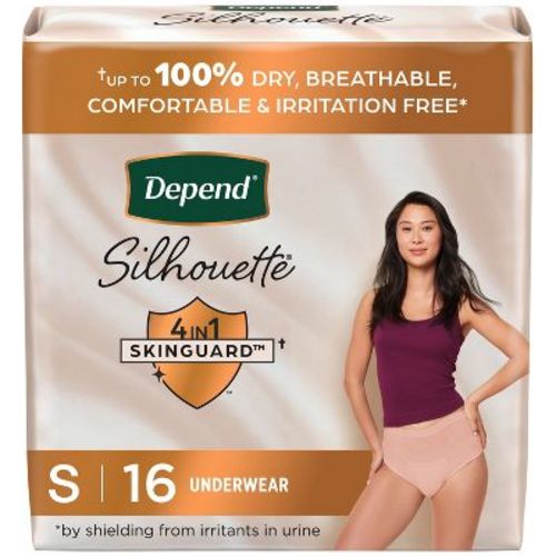 Depend Silhouette Incontinence & Postpartum Underwear for Women - Maximum Absorbency - L - Pink - 20ct