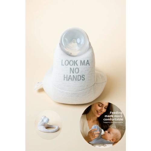 Baby Bottle Pillow Holder for Parents - "Look Ma No Hands"