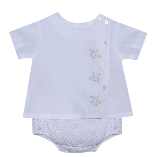 Mardi Gras Jester Diaper Set-Boy