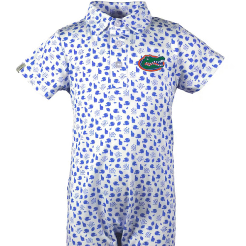 Infant Garb White Florida Gators Earnest&nbsp;Polo Romper