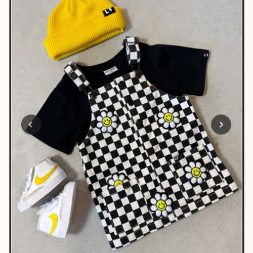 Little Bloomer Checker Corduroy Dress