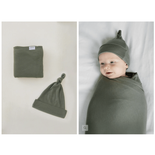 Basil Swaddle + Hat Set