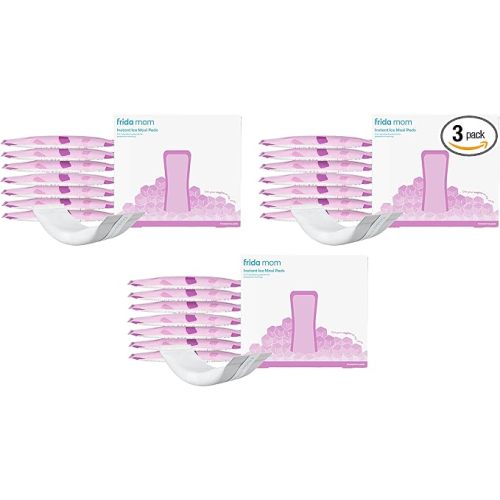 Frida Mom 2-in-1 Postpartum Pads, Absorbent Perineal Ice Maxi Pads, Instant Cold Therapy Packs and Maternity Pad in One (Pack of 3)