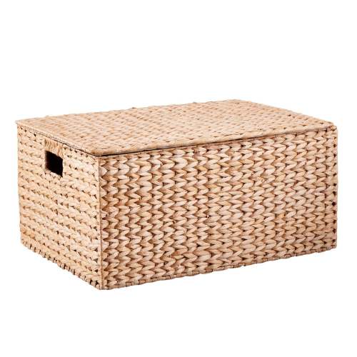 Small Artisan Rush Hinged-Lid Box | The Container Store