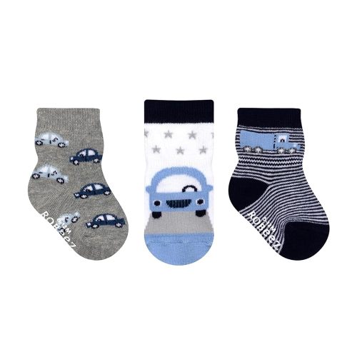 Robeez Baby Boys & Girls, Infant, Toddler Soft Cotton Non-Slip Socks/Kickproof Seamless Design (3 Pack)