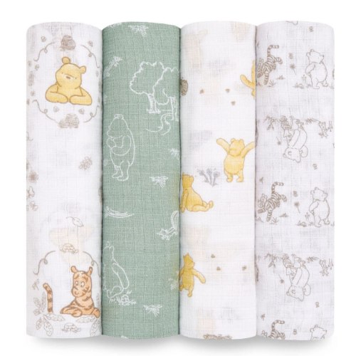 Cotton Muslin Swaddles - 4 Pack | Snuggle Bugz | Canada's Baby Store