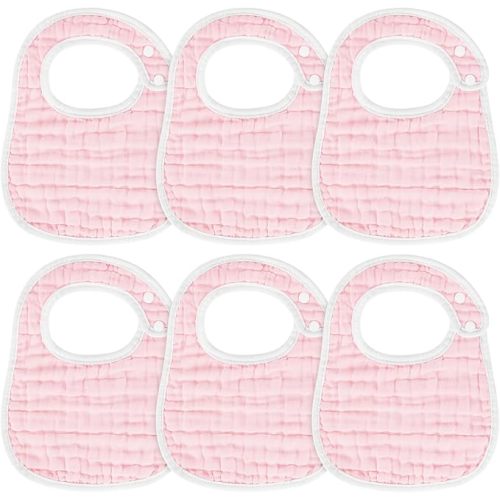 Accmor Muslin Baby Bibs, 6 Pack Soft Cotton Baby Bandana Drool Bibs for Boys Girls Teething and Drooling