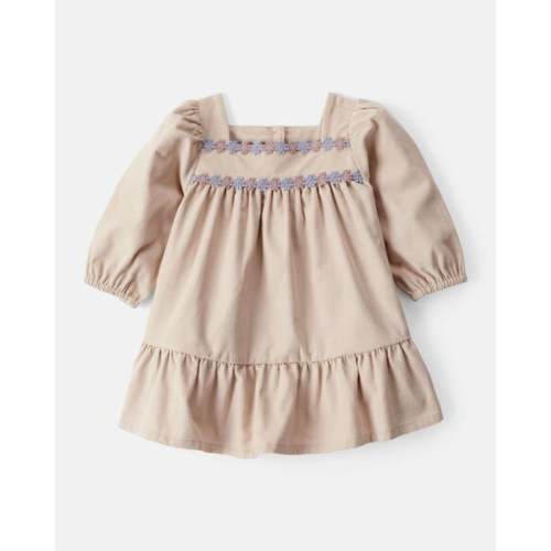 Baby Girl Corduroy Long-Sleeve Dress - Brown - OshKosh | Carter's