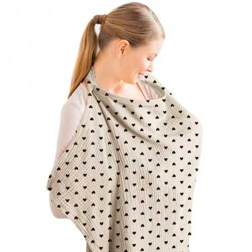 1pc Nursing Cover Scarf, Breathable Breastfeeding Cover Shawl For Outdoor Feeding | SHEIN USA