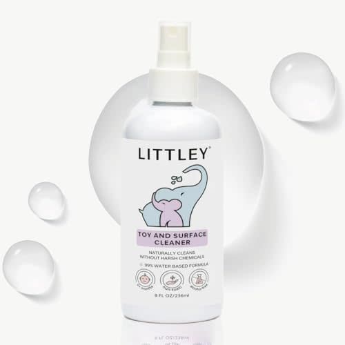 Littley Toy & Surface Cleaner | Alcohol-Free HOCl Spray | 8 oz | Fragrance-free formula for baby toys, highchairs, strollers & car seats — gentle on infants with sensitive skin