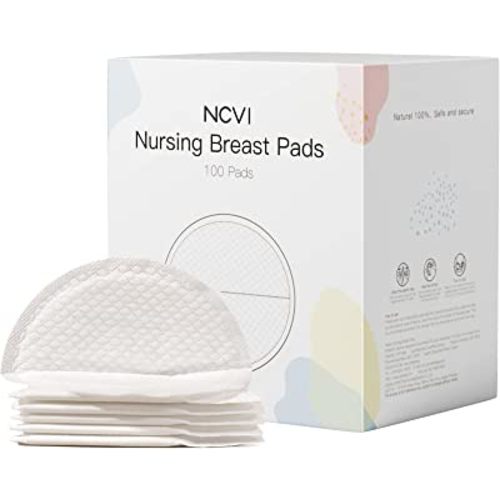NCVI Nursing Pads Disposable, Breast Pads for Breastfeeding, Ultra Thin & Soft, Portable Nipple Pads, Leak-Proof, Super Absorbent, Keep Dry Nipple Pads, 100 Count