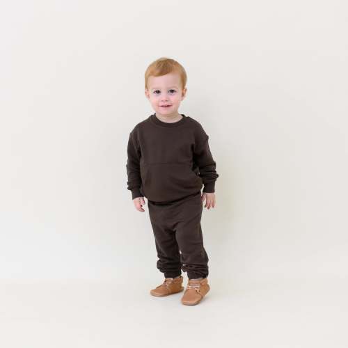 French Terry Jogger Set in Espresso