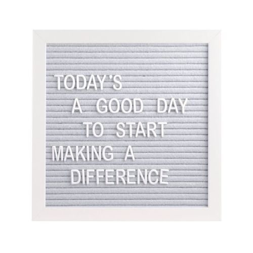 Pearhead Letterboard Wall Sign Panel - Gray