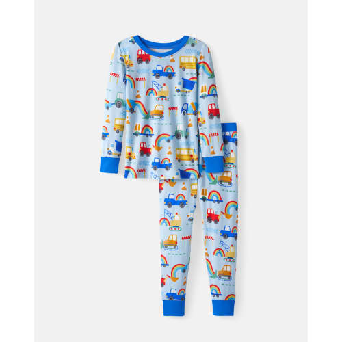 Rainbow Trucks Two-Piece Pajama Set