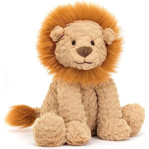 Jellycat Fuddlewuddle Lion Stuffed Animal, Medium 9 inches - Big Cat Plush Toy - Classic Children's Gift