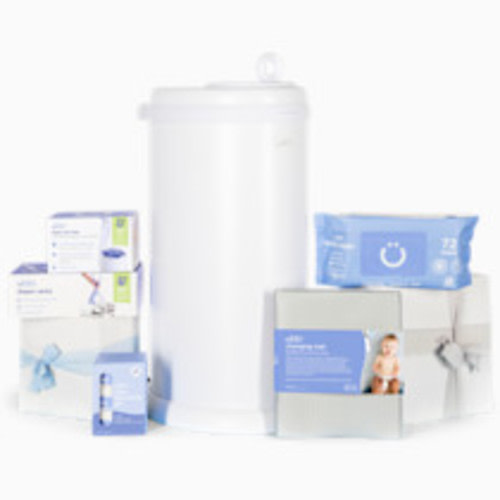 Ubbi Diaper Pail Value Gift Set - Matte White