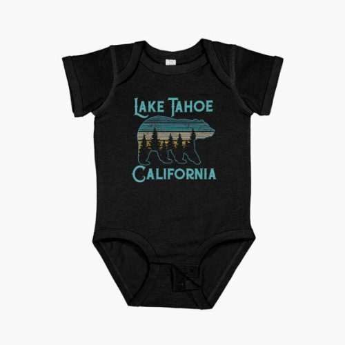 Lake Tahoe Vintage Grizzly Bear California Souvenir Baby One-Piece