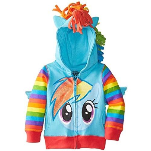 My Little Pony Girls Rainbow Dash Cosplay Zip Up Hoodie – Toddler, Little & Big Sizes