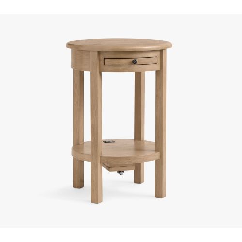Kendall Side Table with Charging Station & Nightlight (16")