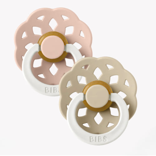 BIBS Boheme Pacifiers 2 Pack - Blush/Vanilla