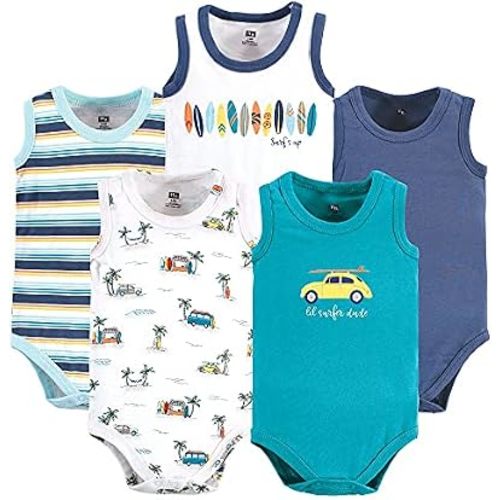 Hudson Baby Unisex Baby Cotton Sleeveless Bodysuits