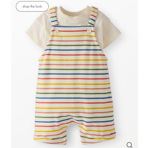 Baby Easter T-Shirt & French Terry Shortalls Set