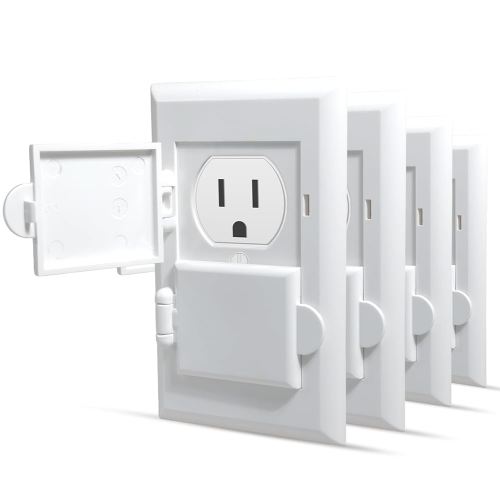 Outlet Covers Baby Proofing - 4 Pack Baby Proof Safety Electric Plug Covers - for Duplex Outlets - Easy Install