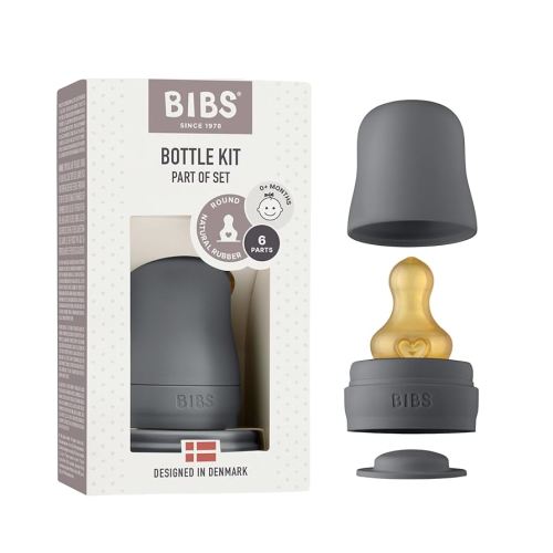 BIBS Bottle Kit - Part of Set. Mix and Match with BIBS Glass Bottles in Different Sizes, Bottle Kit Color - Part of Set, Iron