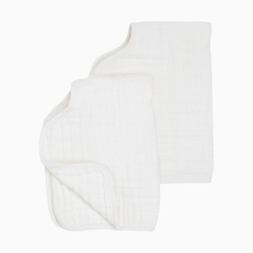 Cotton Muslin Burp Cloth (2 Pack) - White