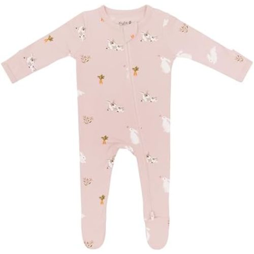 KYTE BABY Unisex Zipper Closure Footies, Rayon Made From Bamboo, 0-24 Months