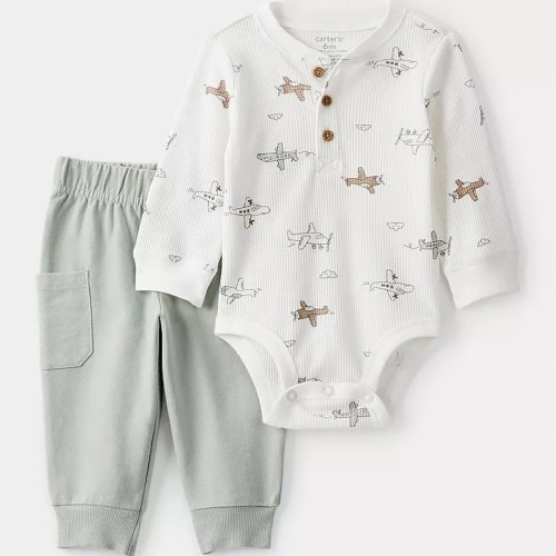 2-Piece Planes Bodysuit Set (Baby Boy)