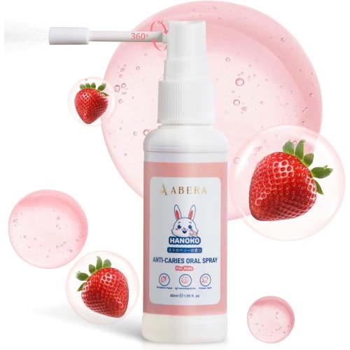 Abera Anti-Caries Kids Oral Spray, Strawberry Flavor, Fluoride-Free, 1.35 fl oz