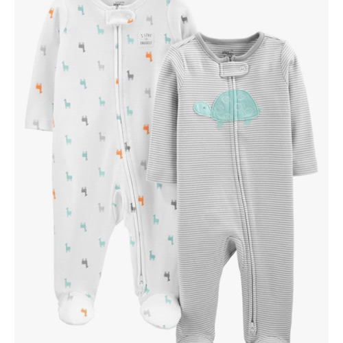 Simple Joys by Carter's unisex-baby Neutral 2-pack Cotton Footed Sleep and Play
