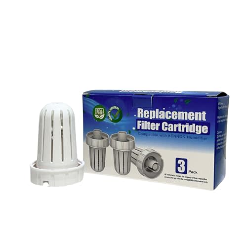Nispira Mist Demineralization Cartridge Filter Replacement Compatible with Aennon Cool Mist Ultrasonic Humidifier | Prevents Mineral Deposit Hard Water White Dust | Pack of 3