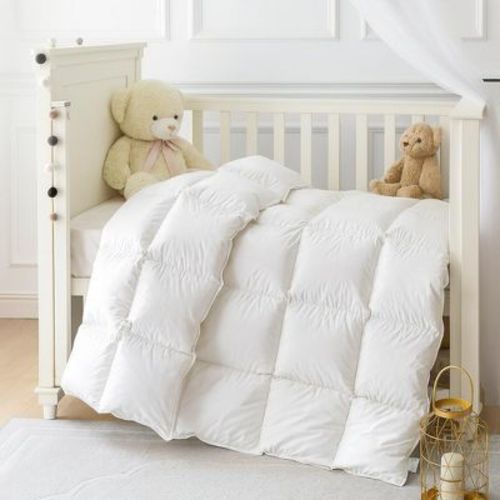 Toddler Comforter 100% Goose Down Duvet Insert with Cotton Shell 39x47 Inches