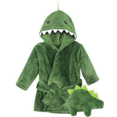 Hudson Baby Infant Boys Plush Bathrobe and Toy Set, Dinosaur, One Size