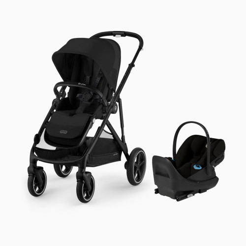 Cybex Gazelle S Stroller + Cloud G Pro Travel System - Black Frame/Moon Black