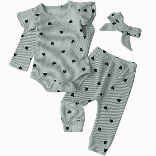 Yindaity Baby Girl Clothes Toddler Baby Girl Clothes 3 6 9 12 18 24 Months Fall Outfits Solid Long Sleeve Sweatshirt Tops + Pants Set