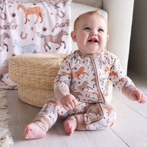 P's Ponies Convertible Zip Romper