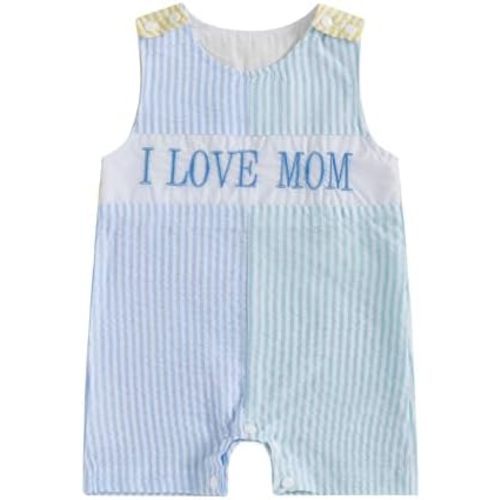 BemeyourBBs Newborn Baby Boy Easter Outfit Sleeveless Romper Jumpsuit One Piece Outfit Overall Spring Summer Clothes