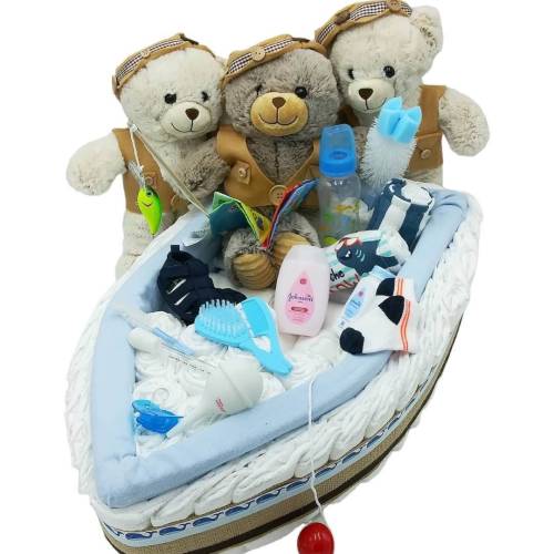 Nautical Diaper Cake - Fishing Diaper Cake - Boat Baby Shower - Fishing Boat - Baby Shower Prop