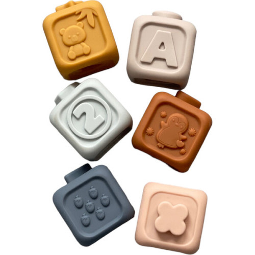 New Mini Numbers Building Block Set, Original - Three Hearts | Maisonette