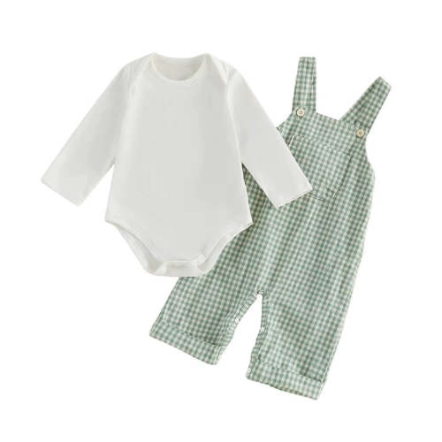 Baby Boy Long Sleeve Gingham Set – The Trendy Toddlers
