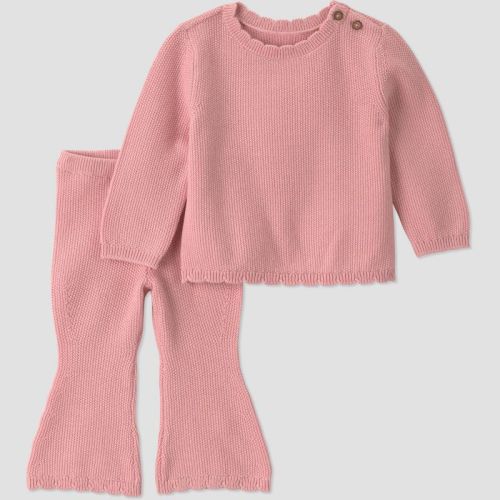 Carter's Just One You® Baby Girls' 2pc Sweater and Flare Pants Set - Pink 3M