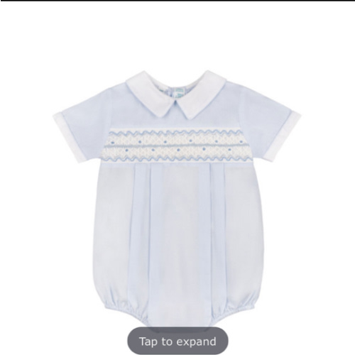 Boys Wave Smocked Romper | Feltman Brothers