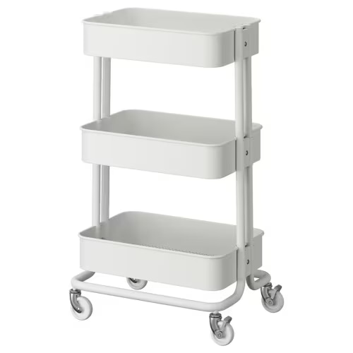 Ikea RÅSKOG Trolley, white, 35x45x77 cm