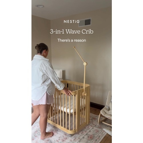 The 3-in-1 Wave Crib: lockable wheels, included conversion kits. See why parents are obsessed. | Nestig | Facebook