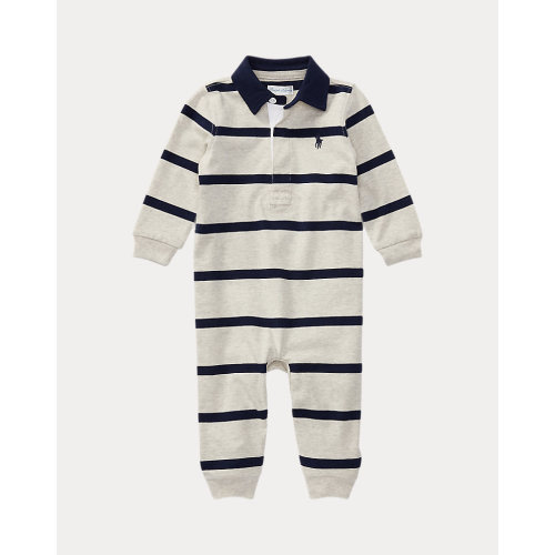 Baby Boys' Striped Cotton Rugby Coverall | Ralph Lauren